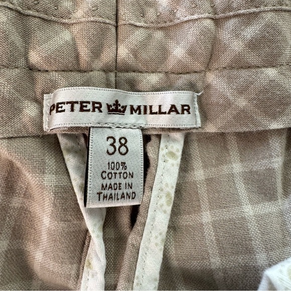 Peter Millar Men's Check Tan Khaki Shorts Size 38 Golf Preppy Summer Vacation - Picture 4 of 8